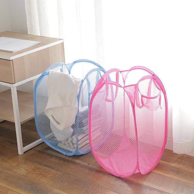 Foldable Mesh Laundry Basket (Pop-Up Hamper)
